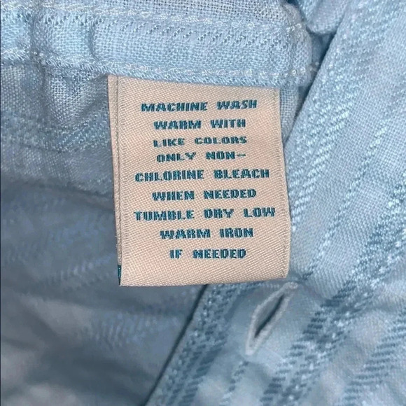 Caribbean Roundtree & Yorke Blue Linen Shirt New - Picture 9 of 9